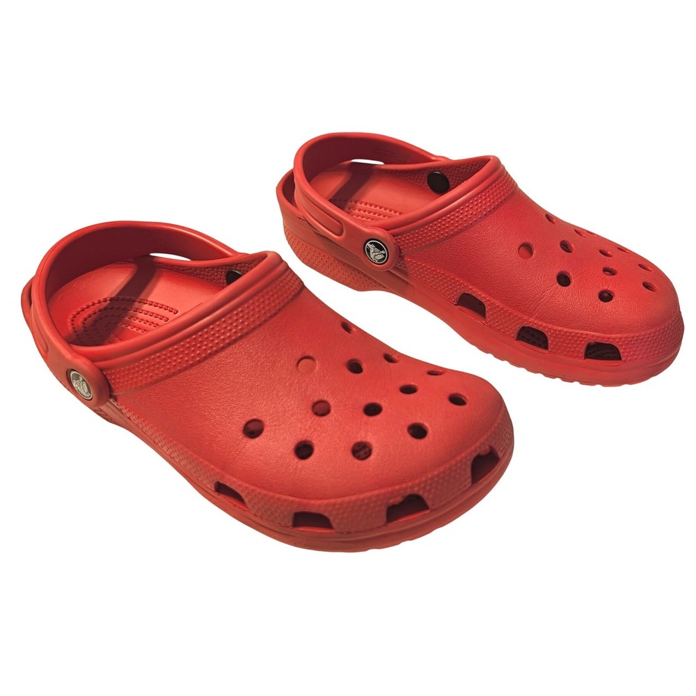 Crocs Classic Clogs Varsity Red Slip On Water Friendly Shoes Mens 7 Womens 9